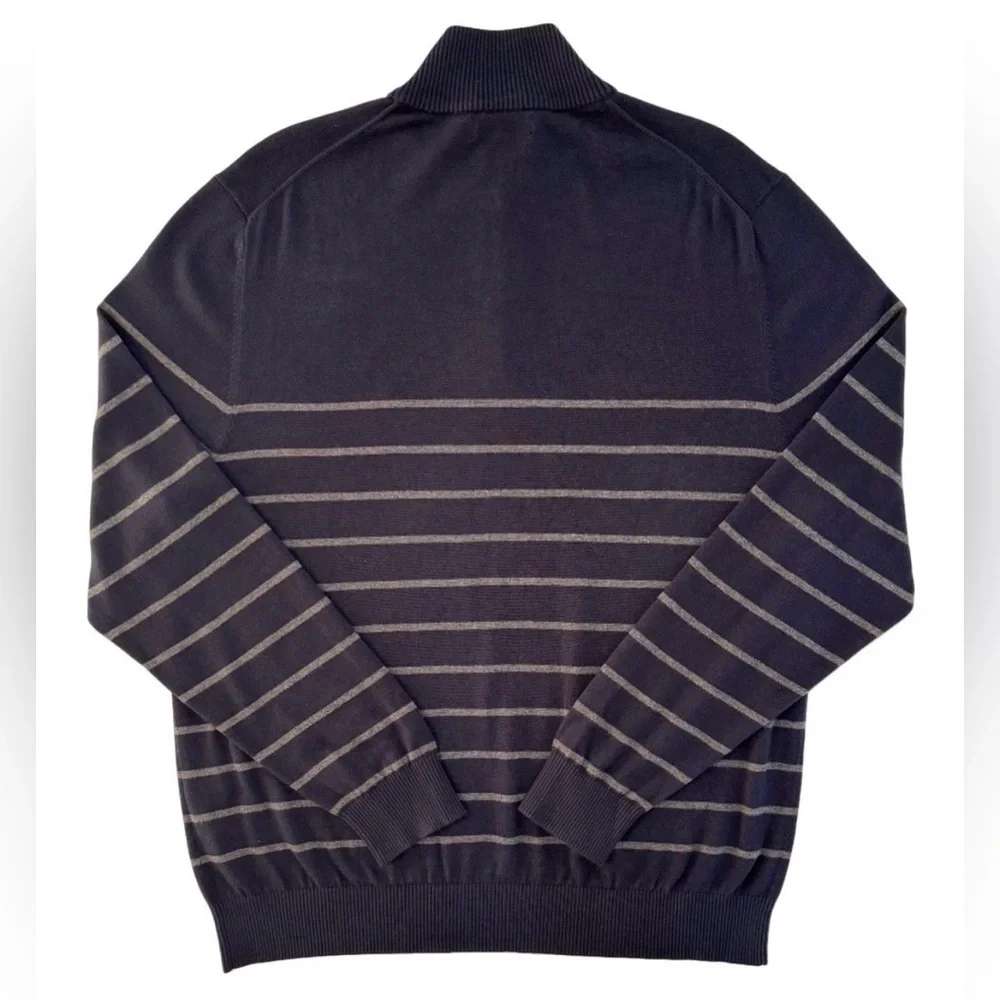 Nautica Men's XL Quarter Zip Sweater Navy Long Sleeves Mock Neck Pull Over Top